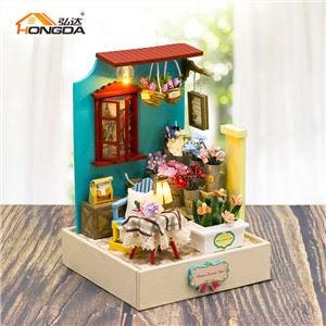Maza izmēra leļļu mājas miniatūru ziedu veikals