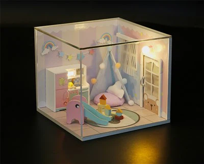 Hongda Diy House Kit neparasts mājas dekoru molekulas modelis