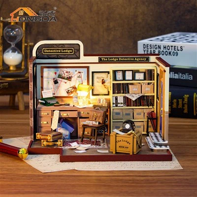 Detektīvu aģentūras tēma Diy Dolls House Kit