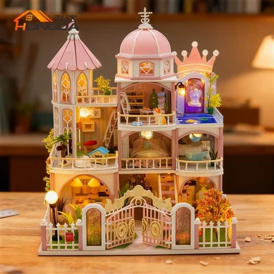 Miniatūras pils leļļu mājas komplekts